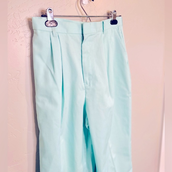 City Chic Vintage High Trouser Waist Pleated Dress Pant Sky Blue Teal SZ… - Picture 6 of 16